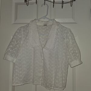 Elegant White Lace Women's Top